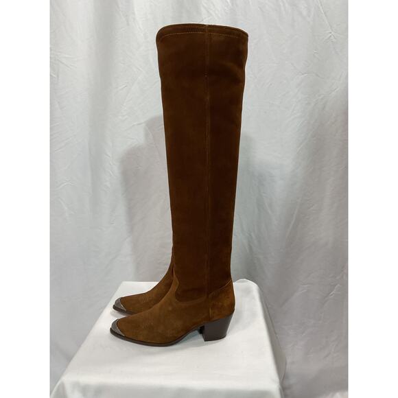 Polo Ralph Lauren 'Knee-High' Brown Western Boots Size 5.5 - Picture 3 of 5